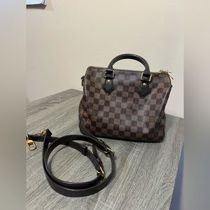 Louis Vuitton Speedy 25 Bandouliere Damier Ebene